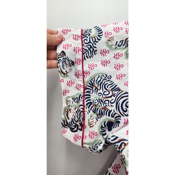 New NWT Anthropologie Print fresh Tiger Queen Pajama Short Set Women’s 2X - Picture 10 of 14